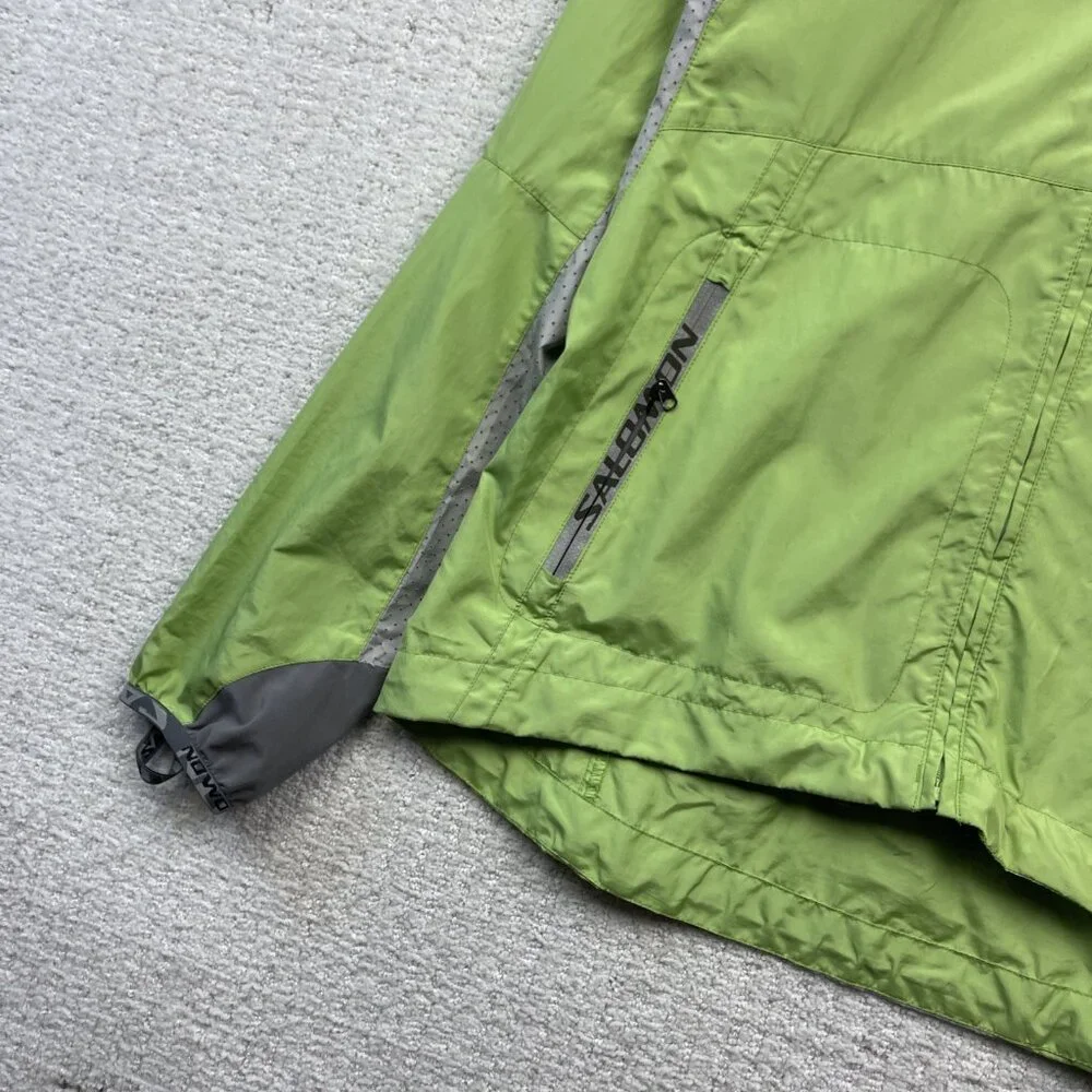 Y2K Salomon Ultralight Running Jacket Lime Green Women Sz M Hiking / Outdoor - Picture 3 of 13